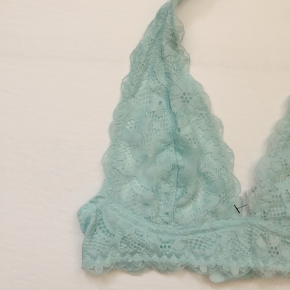 Free People Galloon Halter Bra Pale Blue - Picture 2 of 3